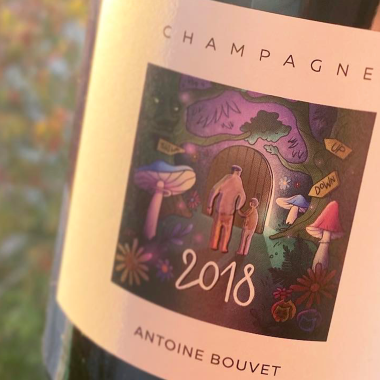 Etiquette pour le Champagne Antoine Bouvet